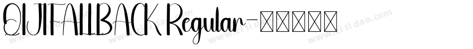 QIJIFALLBACK Regular字体转换